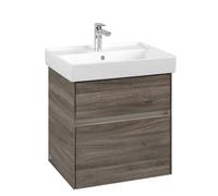 Vanity Unit Built-In Basin Villeroy and Boch Collaro 2 drawers, LED 554mm Stone Oak