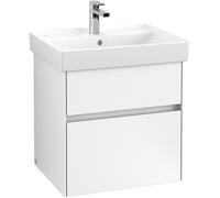 Vanity Unit Built-In Basin Villeroy and Boch Collaro 2 drawers, LED 554mm White Matt