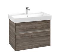 Vanity Unit Built-In Basin Villeroy and Boch Collaro 2 drawers, LED 754mm Stone Oak