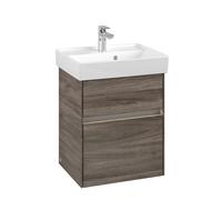 Vanity Unit Built-In Basin Villeroy and Boch Collaro For hand wash basin, 2 drawers, LED 460mm Stone Oak