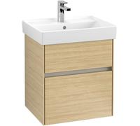 Vanity Unit Built-In Basin Villeroy and Boch Collaro For hand wash basin, 2 drawers, LED 510mm Nordic Oak