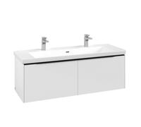 Vanity Unit Built-In Basin Villeroy and Boch Subway 3.0 2 drawer 462x1272x432mm Pure White/Volcano Black