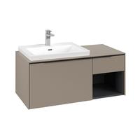 Vanity Unit Built-In Basin Villeroy and Boch Subway 3.0 left, 492x1001x423mm Taupe/Volcano Black
