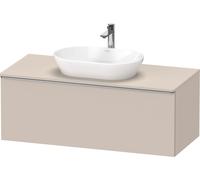 Vanity Unit For Countertop Basin Duravit D-Neo drawer, stainless steel handle 1200mm Taupe Matt DE4949070910000