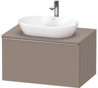 Vanity Unit For Countertop Basin Duravit D-Neo drawer, stainless steel handle 800mm Basalt Matt DE4947070430000