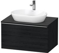 Vanity Unit For Countertop Basin Duravit D-Neo drawer, stainless steel handle 800mm Black Mat Oak DE4947070160000