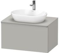 Vanity Unit For Countertop Basin Duravit D-Neo drawer, stainless steel handle 800mm Concrete Grey Matt DE4947070070000