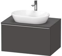 Vanity Unit For Countertop Basin Duravit D-Neo drawer, stainless steel handle 800mm Graphite Matt DE4947070490000
