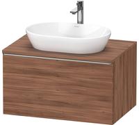 Vanity Unit For Countertop Basin Duravit D-Neo drawer, stainless steel handle 800mm Natural Walnut DE4947070790000