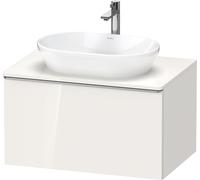 Vanity Unit For Countertop Basin Duravit D-Neo drawer, stainless steel handle 800mm White high gloss DE4947070220000