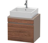 Vanity Unit For Countertop Basin Duravit DuraStyle 1 drawer 600x512x478mm Basalt Matt/Walnut Dark Matt DS530002143 DS530002143