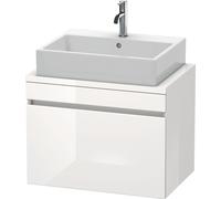 Vanity Unit For Countertop Basin Duravit DuraStyle 1 drawer 700x512x478mm White high gloss/White high gloss DS530102222 DS530102222