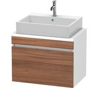 Vanity Unit For Countertop Basin Duravit DuraStyle 1 drawer 700x512x478mm White Matt/Natural Walnut DS530107918 DS530107918