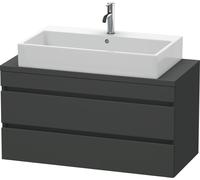 Vanity Unit For Countertop Basin Duravit DuraStyle 2 drawers 1000x512x478mm Graphite Matt/Graphite Matt DS530904949 DS530904949