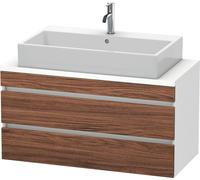 Vanity Unit For Countertop Basin Duravit DuraStyle 2 drawers 1000x512x478mm White Matt/Walnut Dark Matt DS530902118 DS530902118