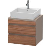 Vanity Unit For Countertop Basin Duravit DuraStyle 2 drawers 600x512x478mm Basalt Matt/Natural Walnut DS530507943 DS530507943