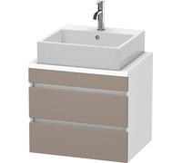 Vanity Unit For Countertop Basin Duravit DuraStyle 2 drawers 600x512x478mm White Matt/Basalt Matt DS530504318 DS530504318