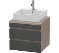 Vanity Unit For Countertop Basin Duravit DuraStyle 2 drawers 600x512x548mm Basalt Matt/Graphite Matt DS531504943 DS531504943