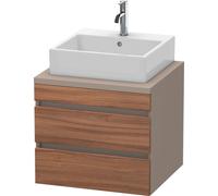 Vanity Unit For Countertop Basin Duravit DuraStyle 2 drawers 600x512x548mm Basalt Matt/Natural Walnut DS531507943 DS531507943