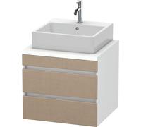 Vanity Unit For Countertop Basin Duravit DuraStyle 2 drawers 600x512x548mm White Matt/Linen Matt DS531507518 DS531507518