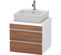 Vanity Unit For Countertop Basin Duravit DuraStyle 2 drawers 600x512x548mm White Matt/Natural Walnut DS531507918 DS531507918