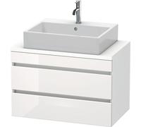Vanity Unit For Countertop Basin Duravit DuraStyle 2 drawers 800x512x478mm White Matt/White high gloss DS530702218 DS530702218