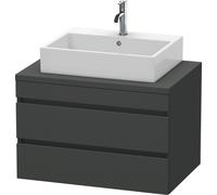 Vanity Unit For Countertop Basin Duravit DuraStyle 2 drawers 800x512x548mm Graphite Matt/Graphite Matt DS531704949 DS531704949
