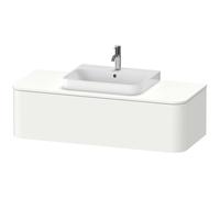 Vanity Unit For Countertop Basin Duravit Happy D.2 Plus 1 illuminated drawer, central washbasin 1300mm Satin White HP4942M36360010