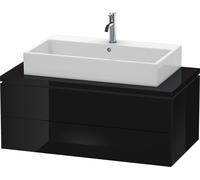 Vanity Unit For Countertop Basin Duravit L-Cube 1020mm Glossy Black LC581904040