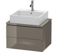 Vanity Unit For Countertop Basin Duravit L-Cube 620mm Grey Flannel Brilliant LC580508989