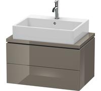 Vanity Unit For Countertop Basin Duravit L-Cube 720mm Grey Flannel Brilliant LC580608989