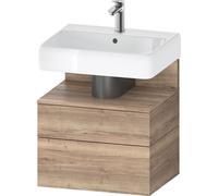 Vanity Unit For Countertop Basin Duravit Qatego hanging, 2 drawers 590mm Marbled Oak Matt QA4393055550000