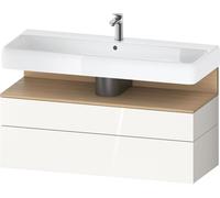 Vanity Unit For Countertop Basin Duravit Qatego hanging, 2 drawers Light 1190mm Natural Oak Matt/White high gloss QA4396030220010