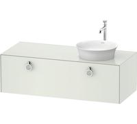Vanity Unit For Countertop Basin Duravit White Tulip 1 drawer, 2 handles, straight washbasin 1300x408mm White silk matt WT4982R3636