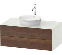 Vanity Unit For Countertop Basin Duravit White Tulip 2 drawers 1000x408mm American walnut massive/White silk matt WT498607736