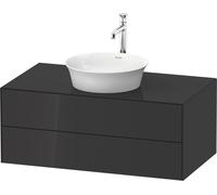 Vanity Unit For Countertop Basin Duravit White Tulip 2 illuminated drawers 1000x408mm Graphite Hogh Gloss WT49860H1H10010