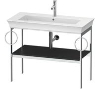 Vanity Unit For Countertop Basin Duravit White Tulip Metal console, shelf, 2 towel rails 984x760mm Graphite Satin Mat WT4547B5858