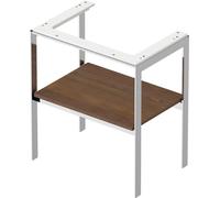 Vanity Unit For Countertop Basin Duravit White Tulip Metal console, Shelf 684x760mm American walnut massive WT454007777