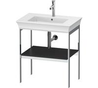 Vanity Unit For Countertop Basin Duravit White Tulip Metal console, Shelf 684x760mm Graphite Satin Mat WT454005858