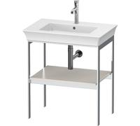 Vanity Unit For Countertop Basin Duravit White Tulip Metal console, Shelf 684x760mm Nordic White Silk Matt WT454003939
