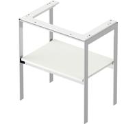 Vanity Unit For Countertop Basin Duravit White Tulip Metal console, Shelf 684x760mm White silk matt WT454003636