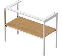 Vanity Unit For Countertop Basin Duravit White Tulip Metal console, Shelf 984x760mm Naturel Oak solid WT45410H5H5