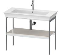 Vanity Unit For Countertop Basin Duravit White Tulip Metal console, Shelf 984x760mm Nordic White Silk Matt WT454103939