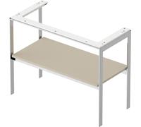 Vanity Unit For Countertop Basin Duravit White Tulip Metal console, Shelf 984x760mm Taupe Silk Matt WT454106060