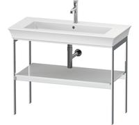 Vanity Unit For Countertop Basin Duravit White Tulip Metal console, Shelf 984x760mm White high gloss WT454108585