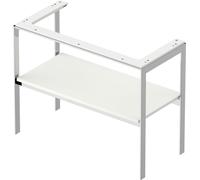 Vanity Unit For Countertop Basin Duravit White Tulip Metal console, Shelf 984x760mm White silk matt WT454103636