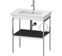 Vanity Unit For Countertop Basin Duravit White Tulip Metal console, shelf and right-hand towel rail 684x760mm Graphite Satin Mat WT4543R5858