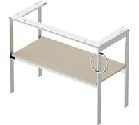 Vanity Unit For Countertop Basin Duravit White Tulip Metal console, shelf and right-hand towel rail 984x760mm Taupe Silk Matt WT4544R6060