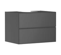 Vanity Unit For Countertop Basin Hansgrohe Xevolos E 2 drawers 780x550x555mm Matt Slate Grey/Slate Grey Metallic