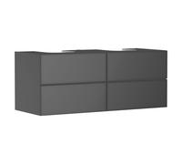 Vanity Unit For Countertop Basin Hansgrohe Xevolos E 4 drawers 1370x550x555mm Matt Slate Grey/Slate Grey Metallic